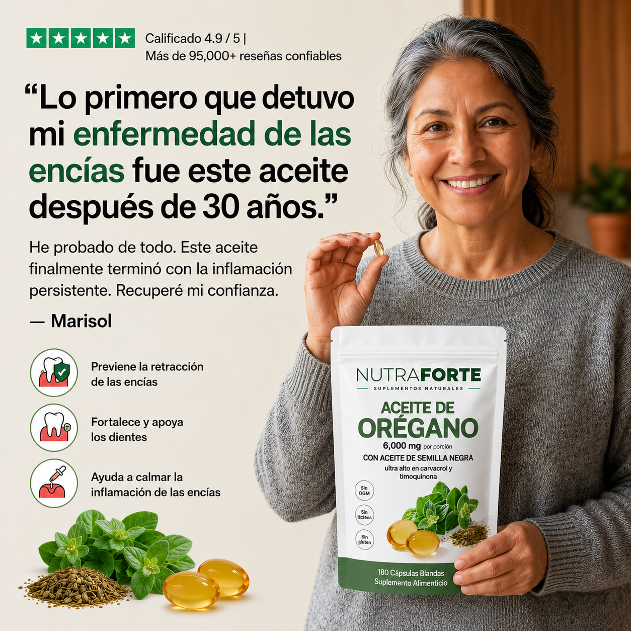 NUTRAFORTE Aceite de Orégano 6,000mg