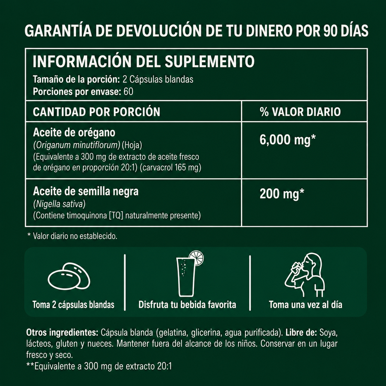 NUTRAFORTE Aceite de Orégano 6,000mg