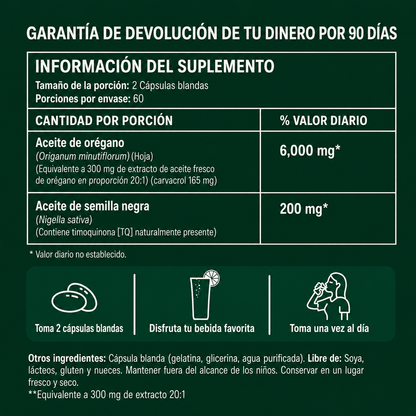 NUTRAFORTE Aceite de Orégano 6,000mg